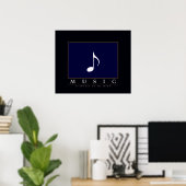 いつも心の中で音楽を聴く ポスター (ホームオフィス)