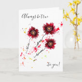 いつも忠実でいなさい、野生の自由な元気のケシ カード (黄色い花)