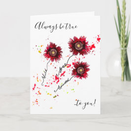 いつも忠実でいなさい、野生の自由な元気のケシ カード