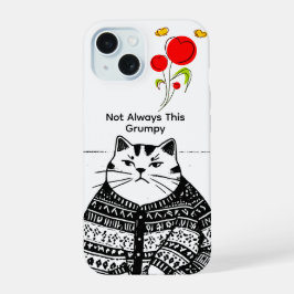 いつも怒ってるわけじゃない猫のスマホケース iPhone 15ケース