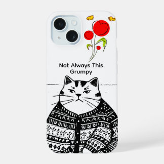 いつも怒ってるわけじゃない猫のスマホケース iPhone 15ケース