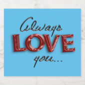 いつも愛してるよ スパークリングワインラベル (シングルラベル)