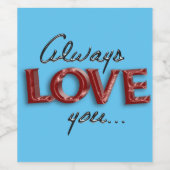 いつも愛してるよ ワインラベル (シングルラベル)