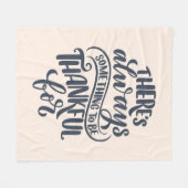 いつも感謝すべきことがある フリースブランケット (正面(横))