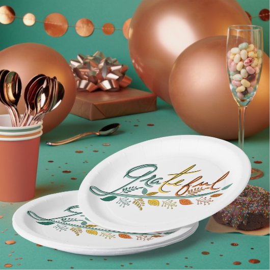 いつも感謝する ペーパープレート (複数)