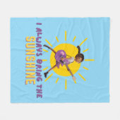 いつも日差しを持って来る フリースブランケット (正面(横))