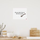 いつも時間をかけてスプーンをなめる ポスター (キッチン)