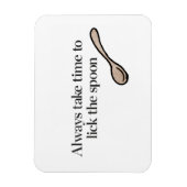いつも時間をかけてスプーンをなめる マグネット (縦)