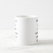 いつも本当のことを言おもしろいう コーヒーマグカップ (中央)