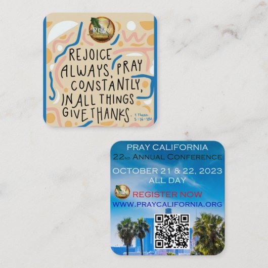 いつも楽し祈む スクエア名刺 (正面/裏面)