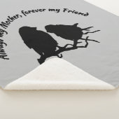 いつも母が永遠に友達の二羽の鳥 シェルパブランケット (3/4)