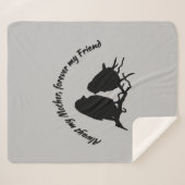 いつも母が永遠に友達の二羽の鳥 シェルパブランケット (正面(横))