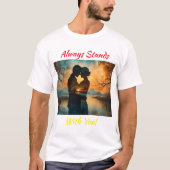 いつも永遠に君と共に立つ Tシャツ (正面)