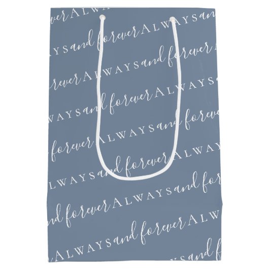 いつも永遠に埃っぽいブルー結婚ズ ミディアムペーパーバッグ (裏面)