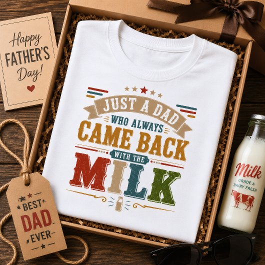 いつも牛乳を買って帰ってくるただのオヤジ Tシャツ