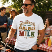 いつも牛乳を買って帰ってくるただのオヤジ Tシャツ
