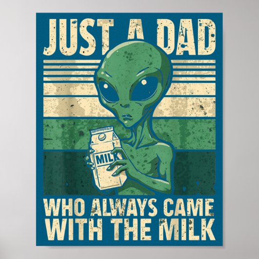 いつも牛乳を買って帰ってくるただのオヤジ UFO ポスター (正面)
