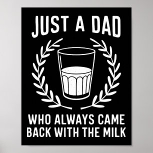 いつも牛乳を買って帰ってくるだけのオヤジ 父の日 ポスター