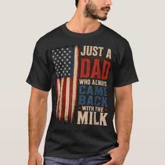 いつも牛乳を買って帰ってくるだけのオヤジ Tシャツ