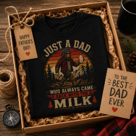 いつも牛乳を買って帰ってくるだけのパパ Tシャツ