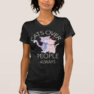 いつも猫派の人のための、内向的な猫好きのためのデザインTシャツ Tシャツ