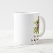 いつも私のハンニ引用文のバニー・ラビット ジャンボコーヒーマグカップ (正面右)