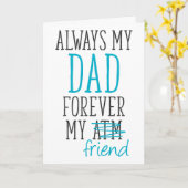 いつも私のパパは永遠おもしろいに私の友人の父の日 カード (黄色い花)