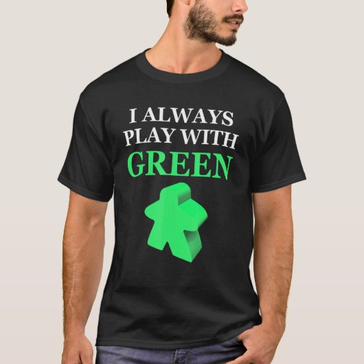 いつも緑のメイプレで遊ぶボードゲーム Tシャツ (正面)