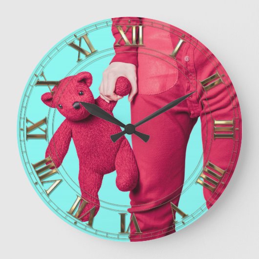 いつも自分の中の子を愛する ラージ壁時計 (正面)