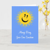 いつも自分の太陽の光を持って来る カード (黄色い花)