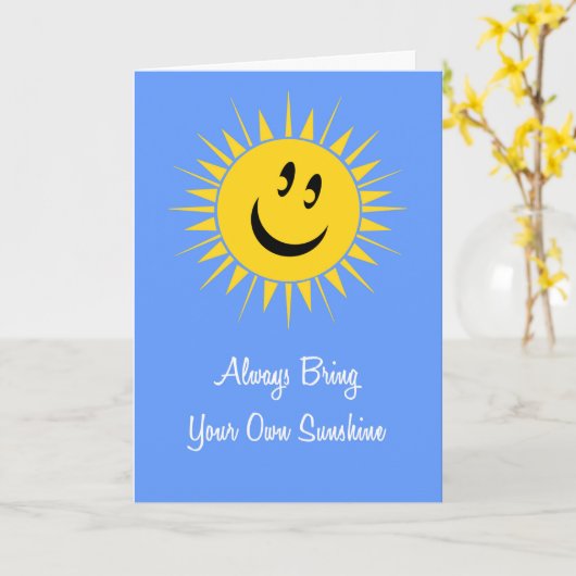 いつも自分の太陽の光を持って来る カード (黄色い花)