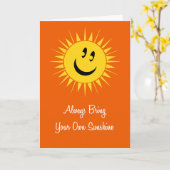 いつも自分の太陽の光を持って来る カード (黄色い花)