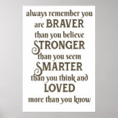 いつも自分より勇敢だということを覚えてい信じる ポスター (正面)