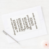 いつも自分より勇敢だということを覚えてい信じる 長方形シール (封筒)