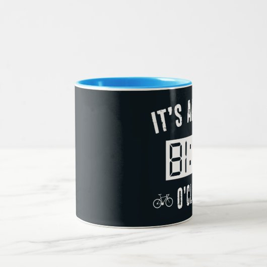 いつも自転車に乗る ツートーンマグカップ (中央)