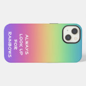 いつも虹を見上げよう iPhoneケース (裏面横)
