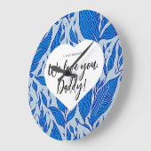 いつも覚えておけ：パパ愛してる！父の日 ラージ壁時計 (傾斜)