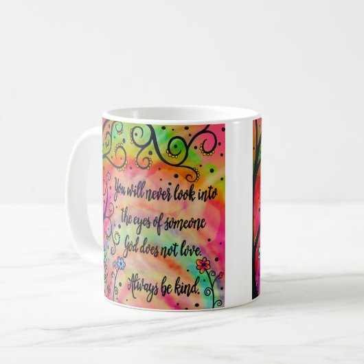 いつも親切である コーヒーマグカップ (正面左)