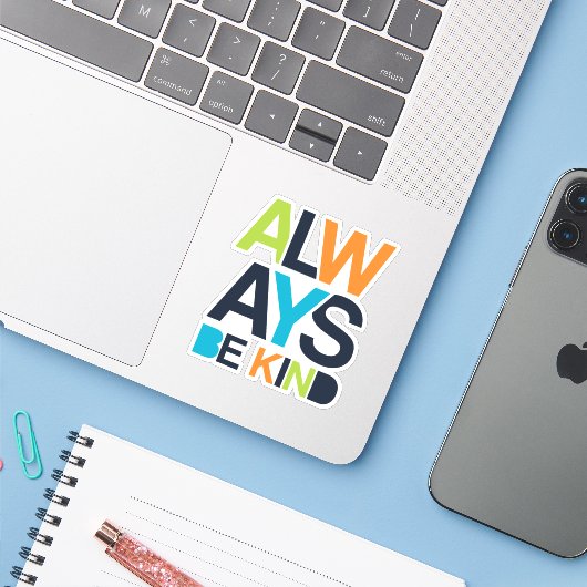 いつも親切である シール (ノートパソコンとiPhone)