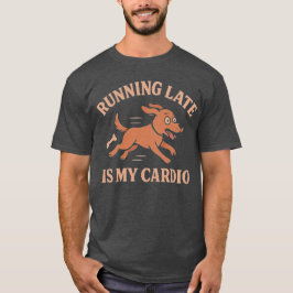 いつも遅刻ぎみの犬好きのための、面白可愛いデザイン!ランニングが私のトレーニング Tシャツ
