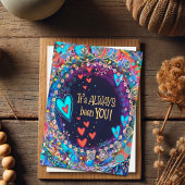 いつも青いフローラのバかわいらしンタイン カード