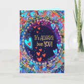 いつも青いフローラのバかわいらしンタイン カード (正面)