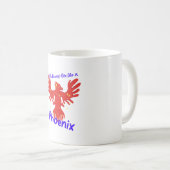 いつも鳳凰のように立ち上がる コーヒーマグカップ (正面右)