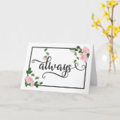 いつも – いつ私が君のためにそこに行くか カード (黄色い花)