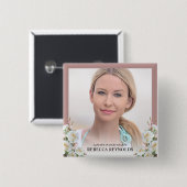 いつエレガントもハートの写真フローラ葬 缶バッジ (正面&裏面)