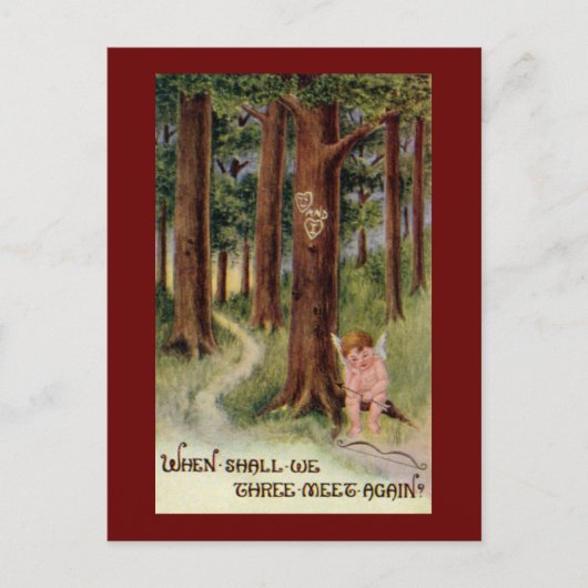 いつバレンタイン葉書にヴィンテージを シーズンポストカード (正面)