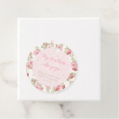 いつポップ・アートのポップ赤ちゃんシャワーシャンパンピンクフローラ フェイバータグ (インサイチュ)