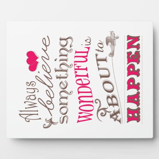 いつ信じも素晴らしい… フォトプラーク (正面)