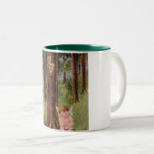 いつ我々はバレンタインデーヴィンテージに会う ツートーンマグカップ (正面右)