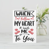 いつ私の後を追ハートバレンタインデーのホリデーカード シーズンカード (スタンド正面)